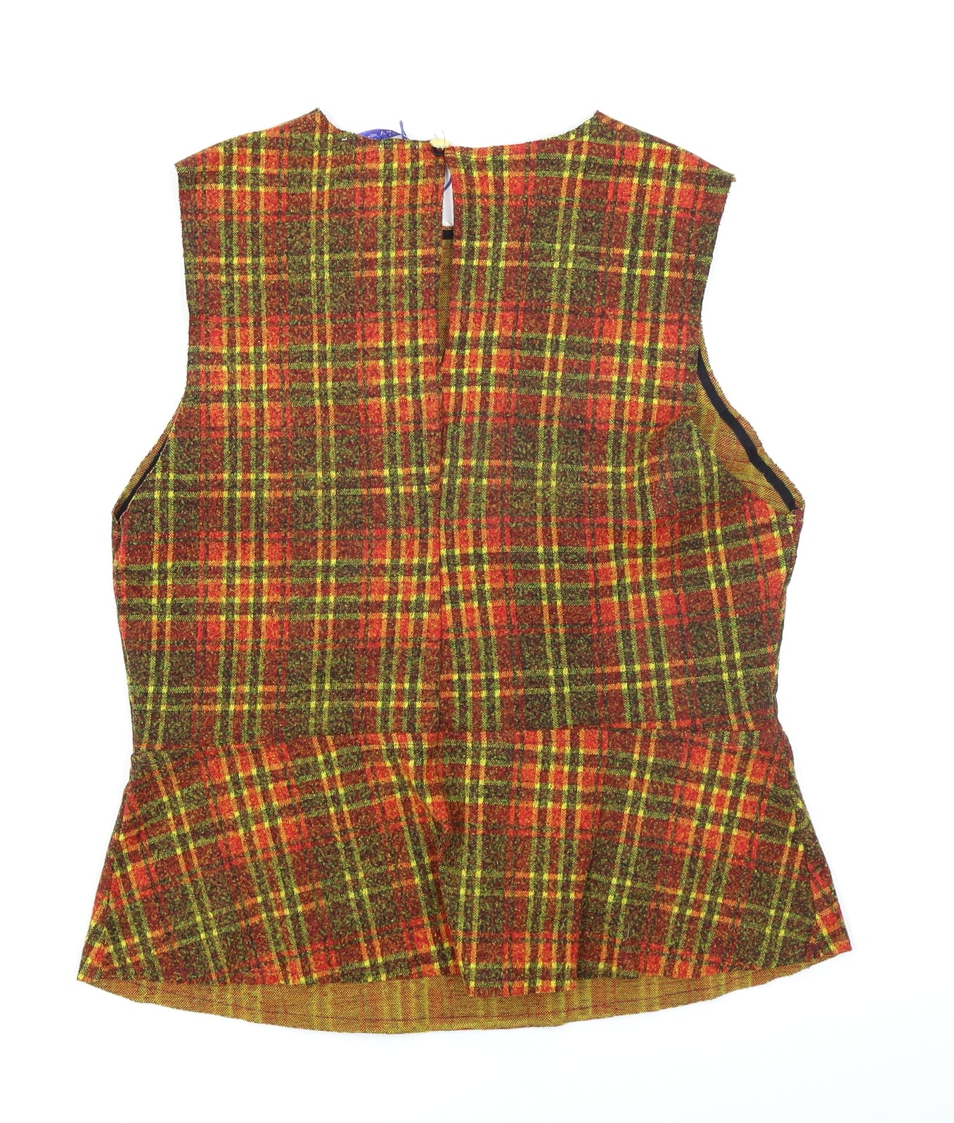Zara Womens Red Plaid  Basic Tank Size L