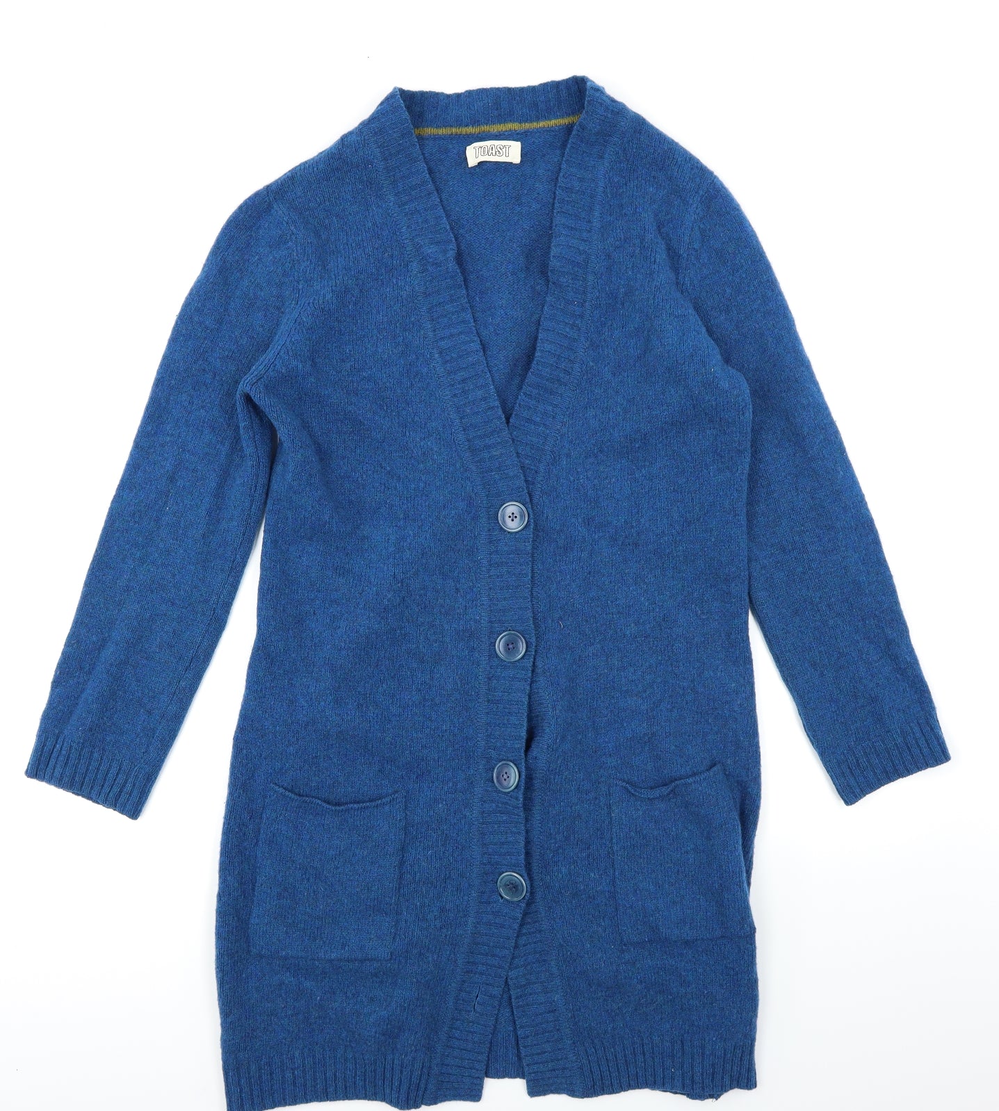 Toast Womens Blue  Knit Cardigan Jumper Size 14