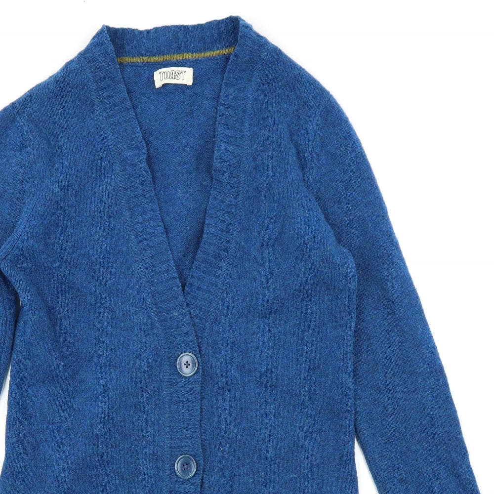 Toast Womens Blue  Knit Cardigan Jumper Size 14