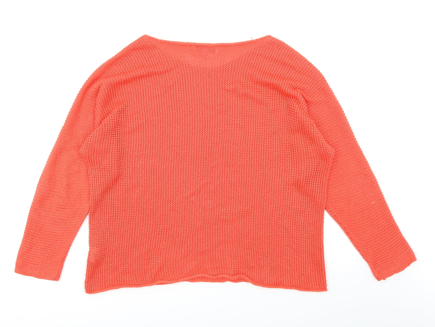 Collezione Gaia Womens Orange   Pullover Jumper Size M