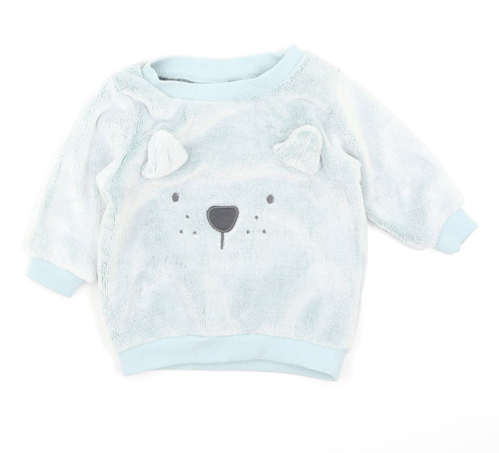 NEXT Baby Blue Basic T-Shirt Size 3-6 Months - Bear