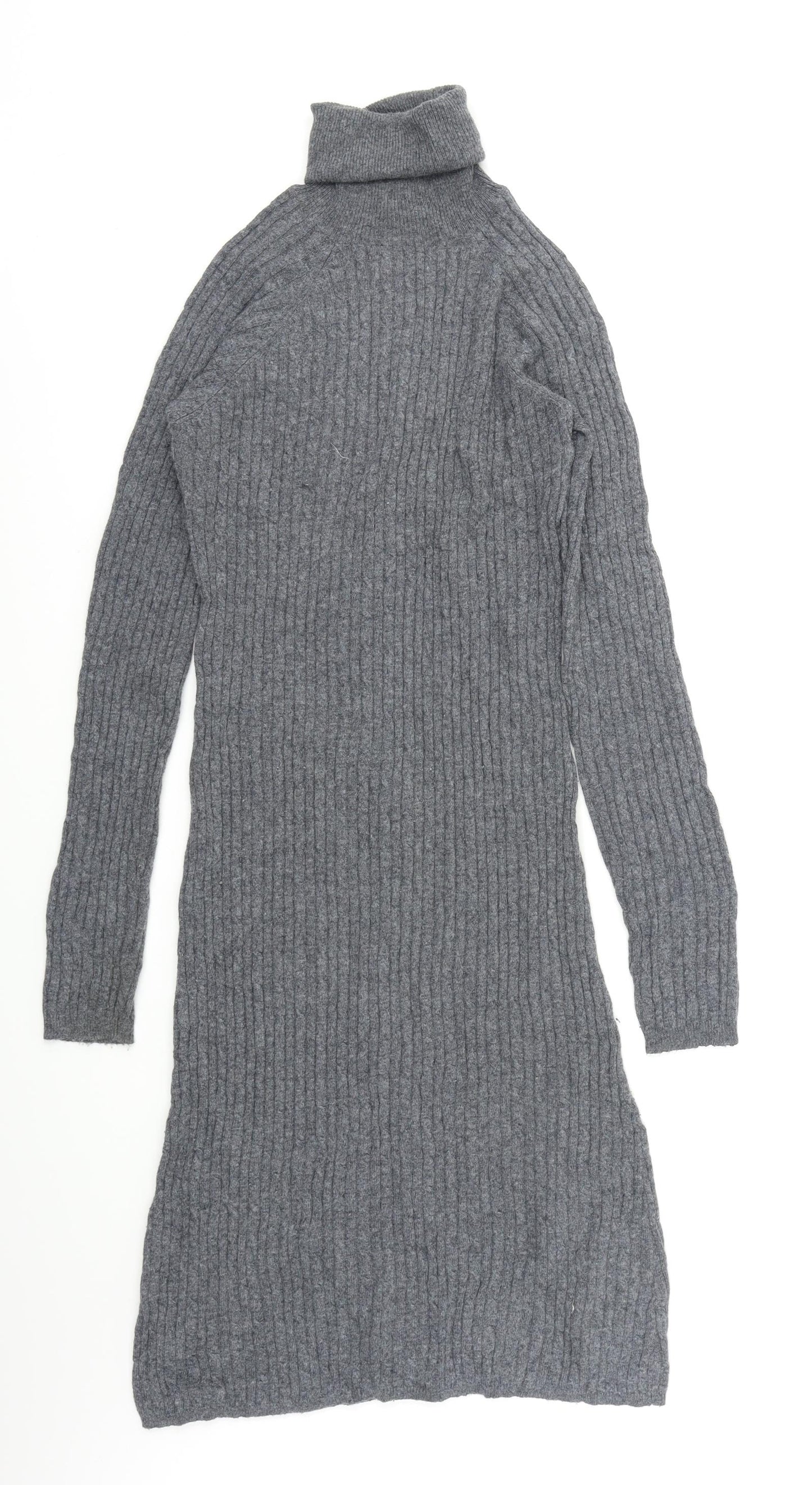Zara Womens Grey  Knit Jumper Dress  Size M