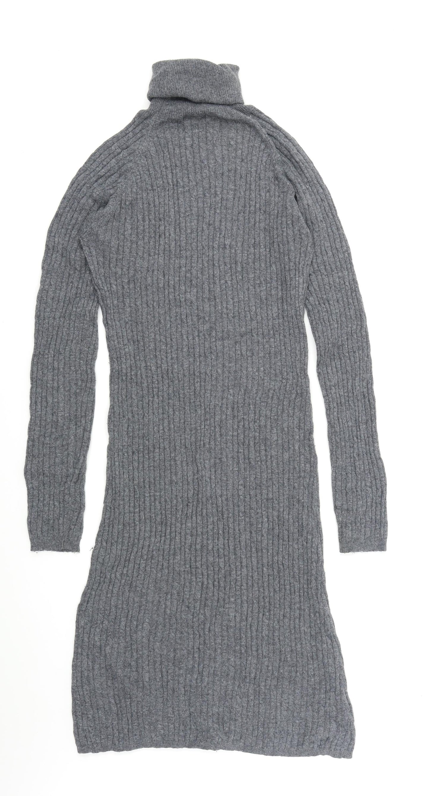 Zara Womens Grey  Knit Jumper Dress  Size M