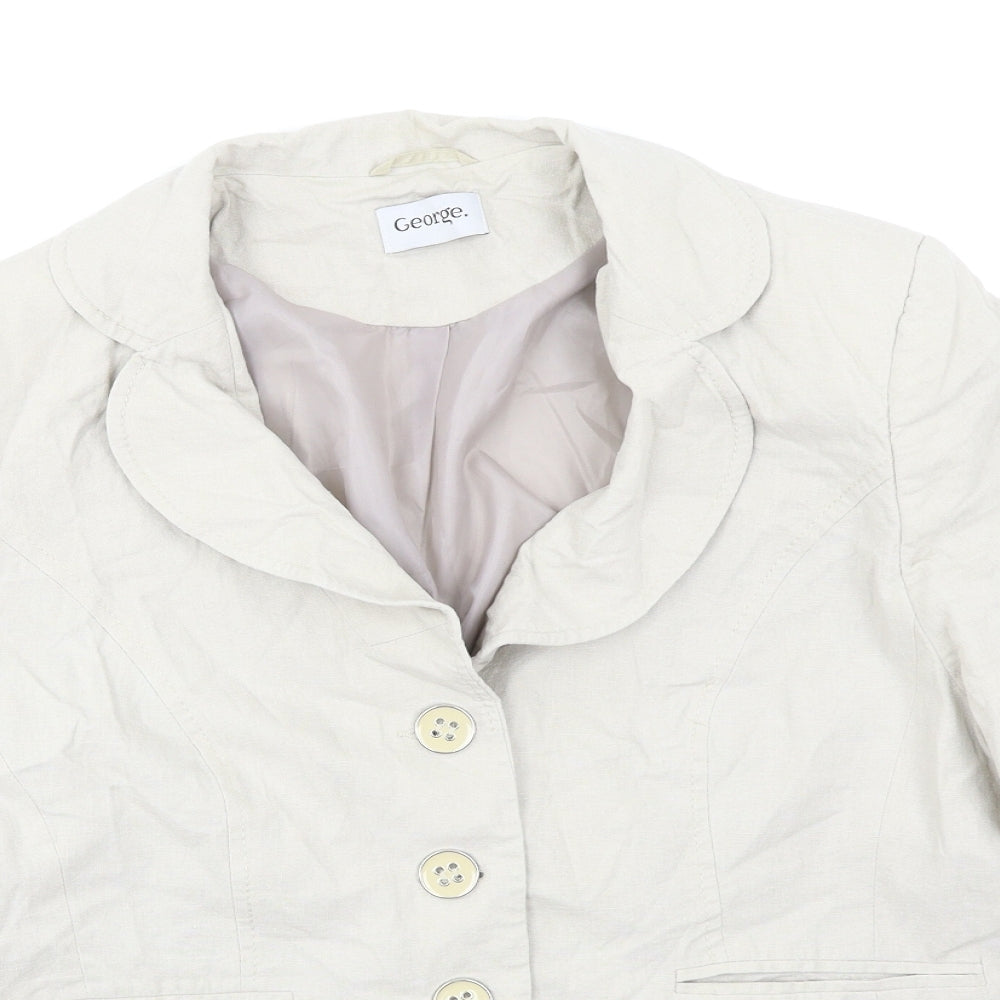 George Womens Beige   Jacket Blazer Size 22