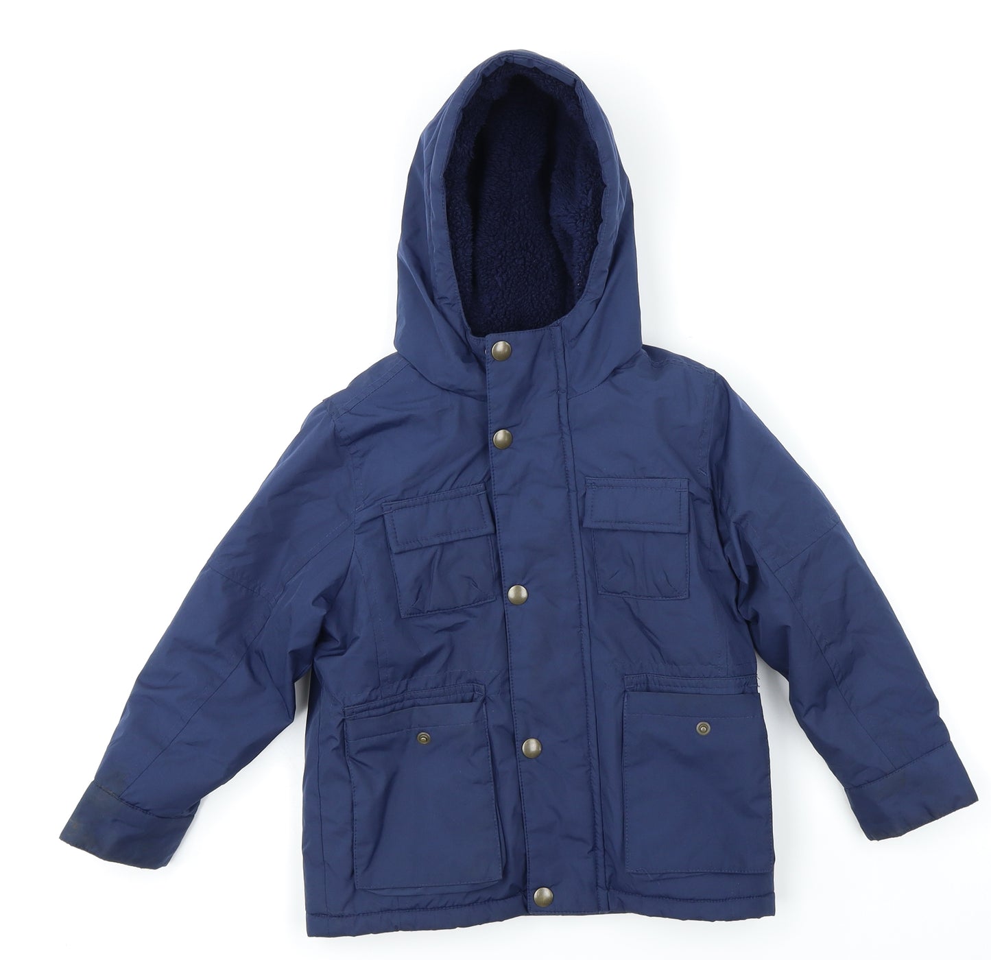 TU Boys Blue   Parka Coat Size 3-4 Years
