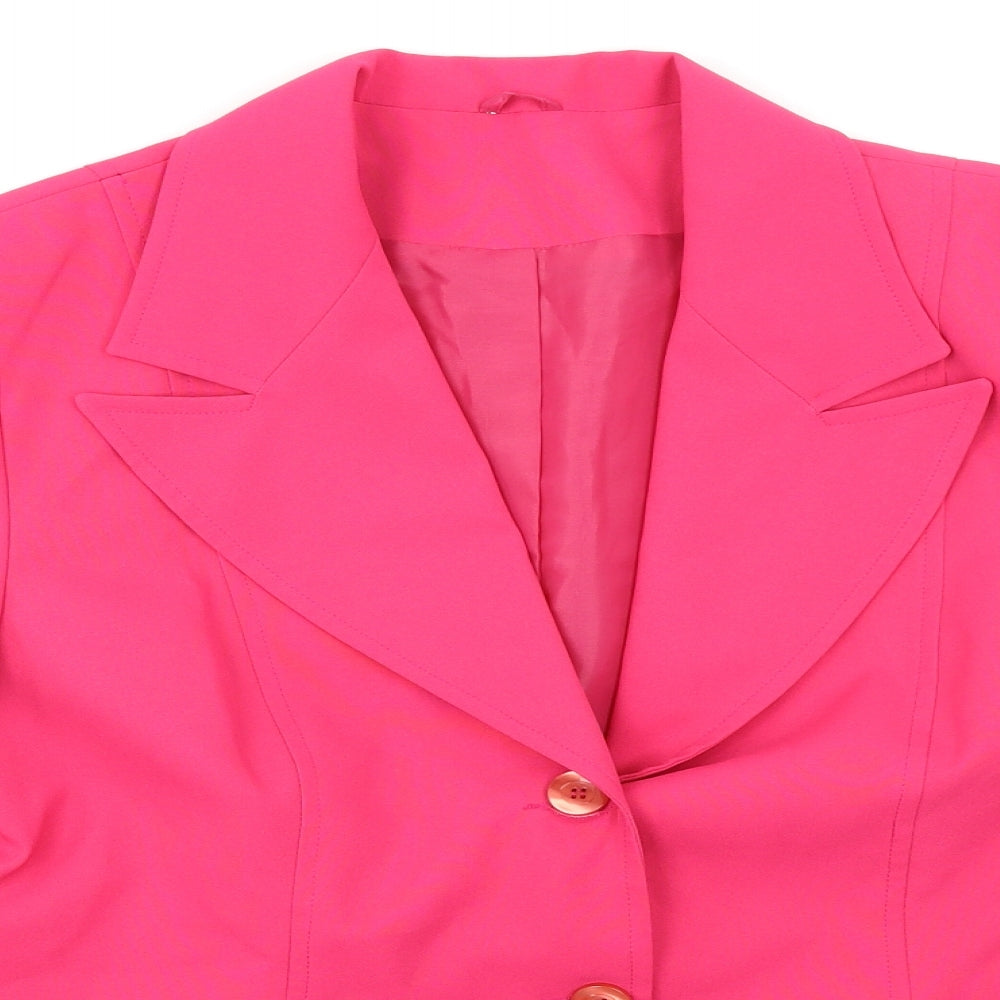 IMAGES Womens Pink   Jacket Blazer Size 18