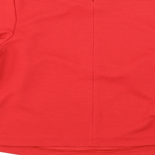 F&F Womens Red   Basic Blouse Size 12  - Ribbed