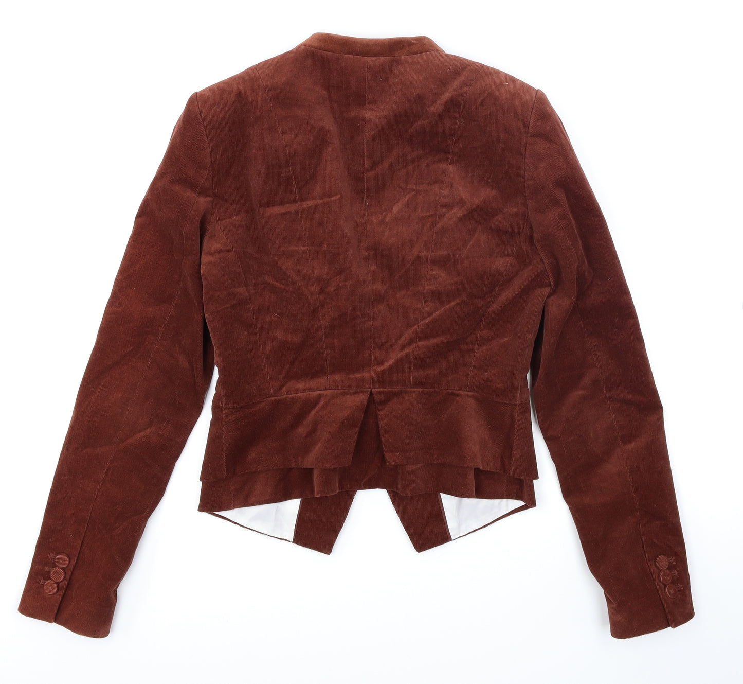 H&M Womens Brown  Corduroy Jacket Blazer Size 6