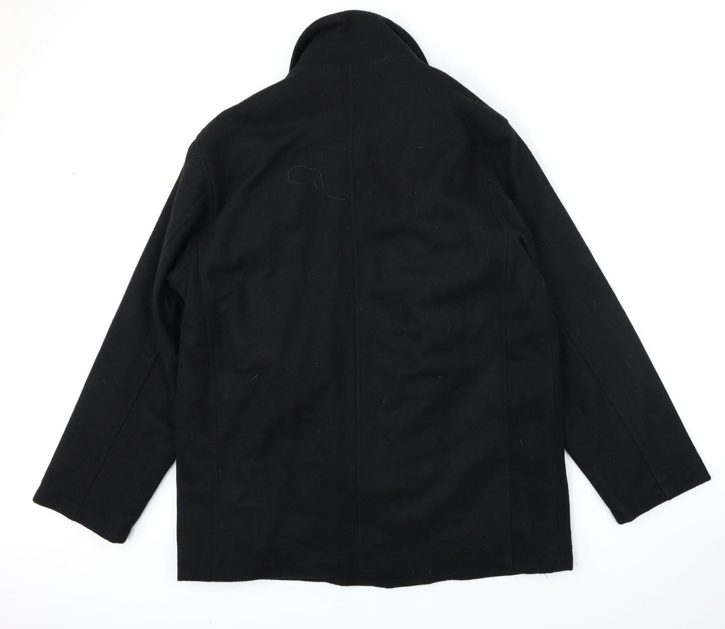 BHS Mens Black   Pea Coat Coat Size M