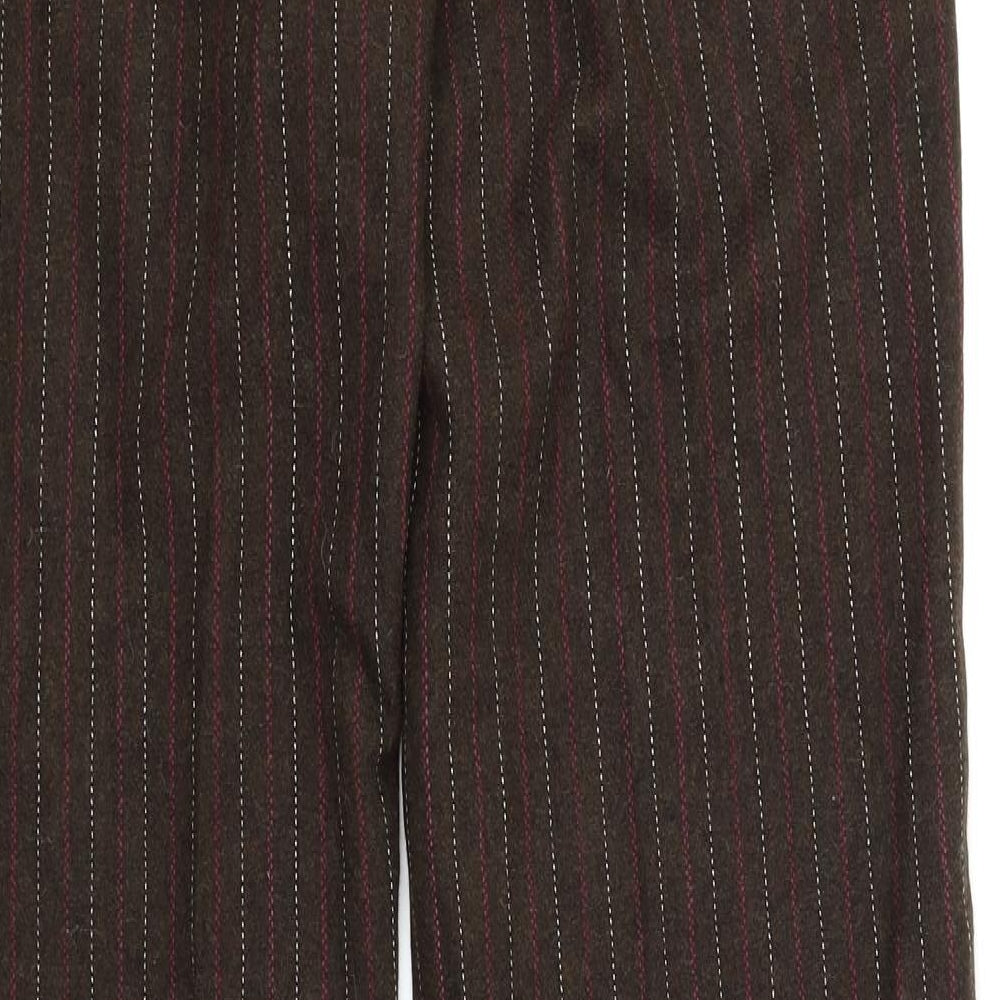 Louis Charles Womens Brown Striped  Trousers  Size 14 L33 in