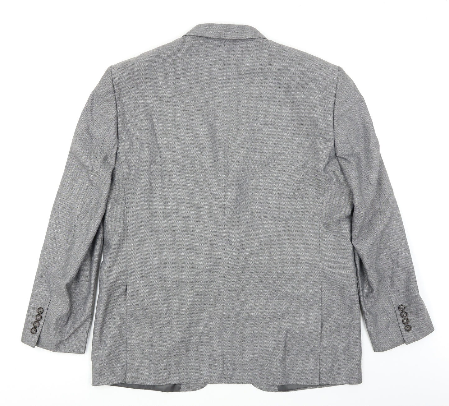 Taylor & Wright Mens Grey Herringbone  Jacket Blazer Size 46