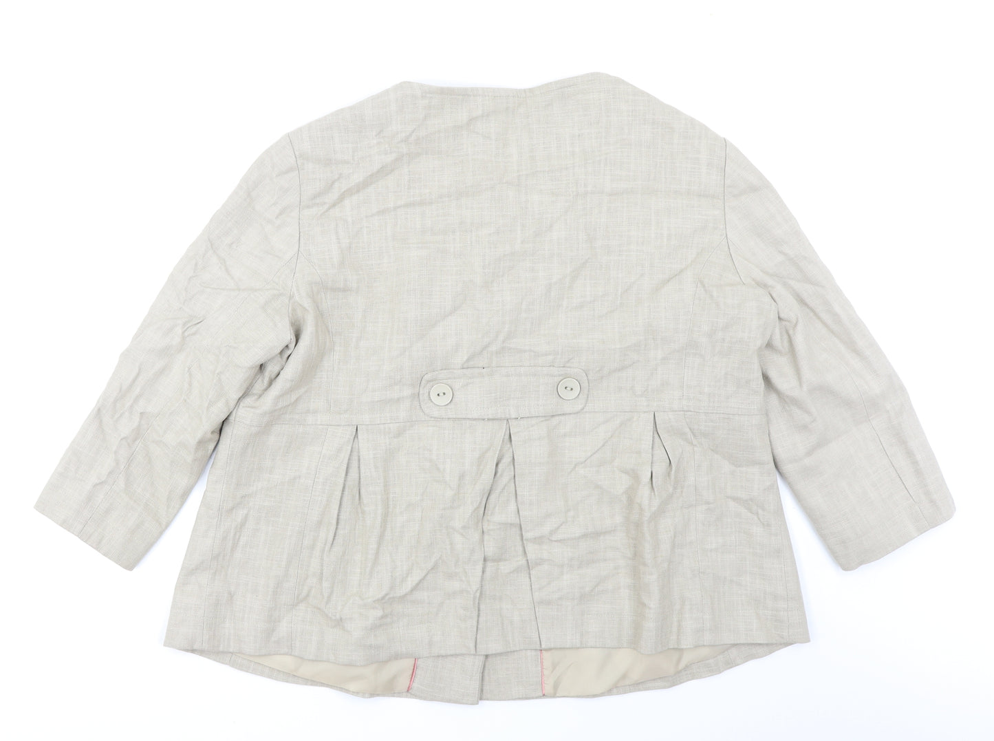 Mia Moda Womens Beige   Jacket  Size 18