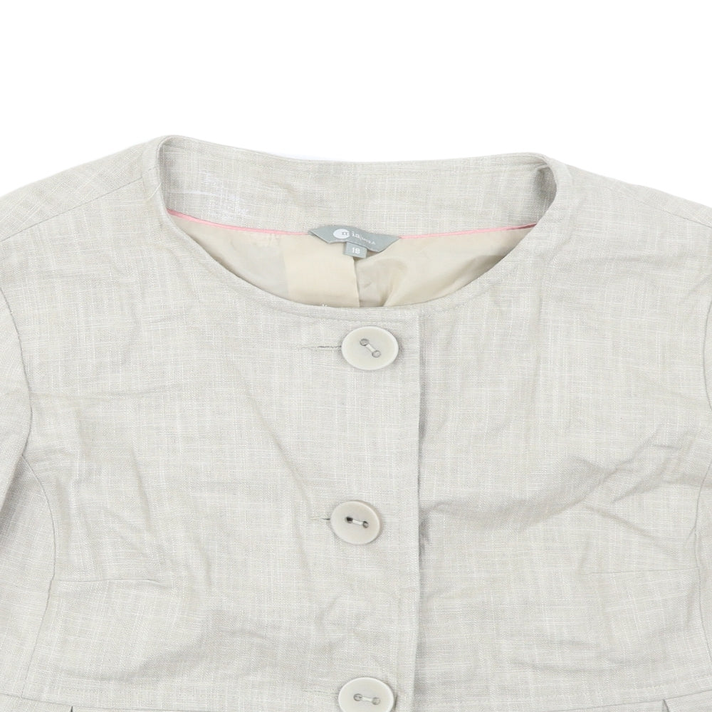 Mia Moda Womens Beige   Jacket  Size 18