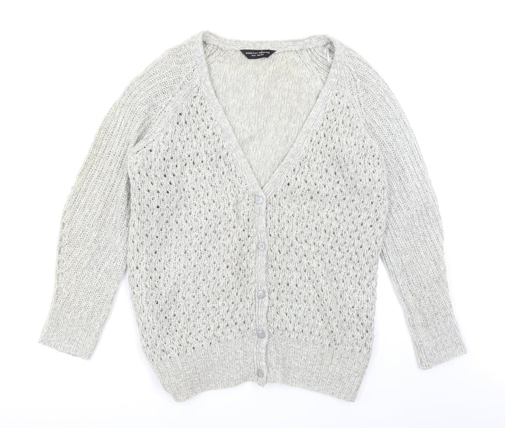 Dorothy Perkins Womens Grey   Cardigan Jumper Size 12