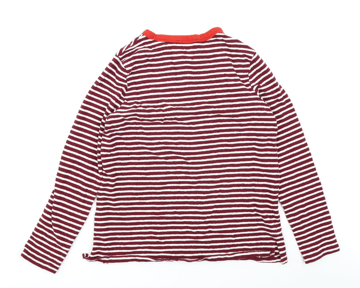 M&S Collection Womens Red Striped  Basic T-Shirt Size 10