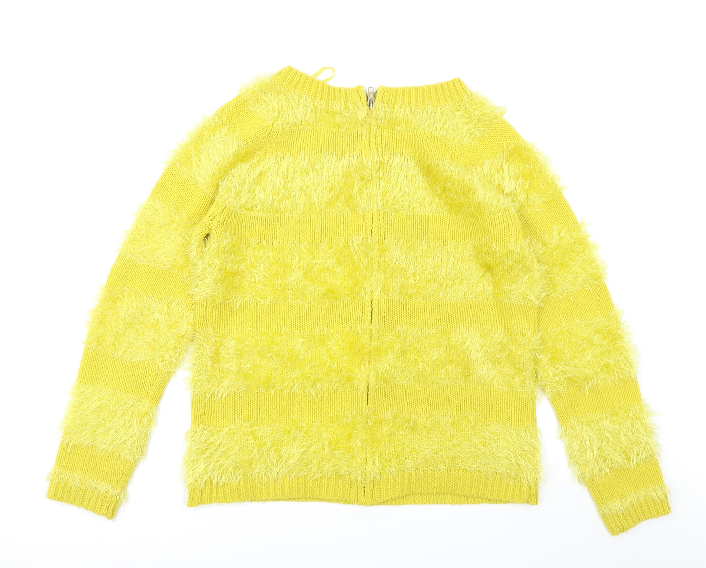 Be Beau Womens Yellow Striped  Pullover Jumper Size 8