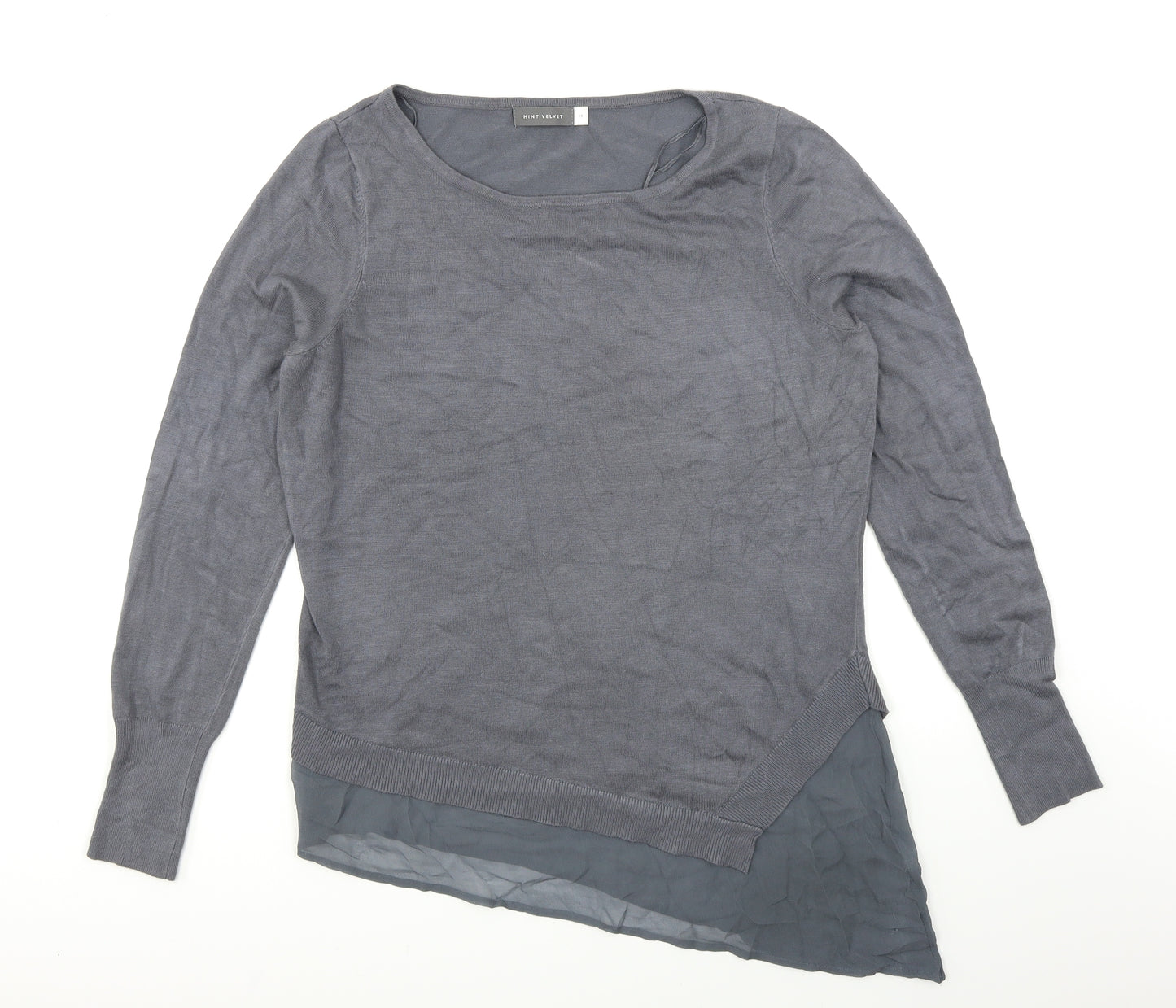 Mint Velvet Womens Grey   Basic T-Shirt Size 14