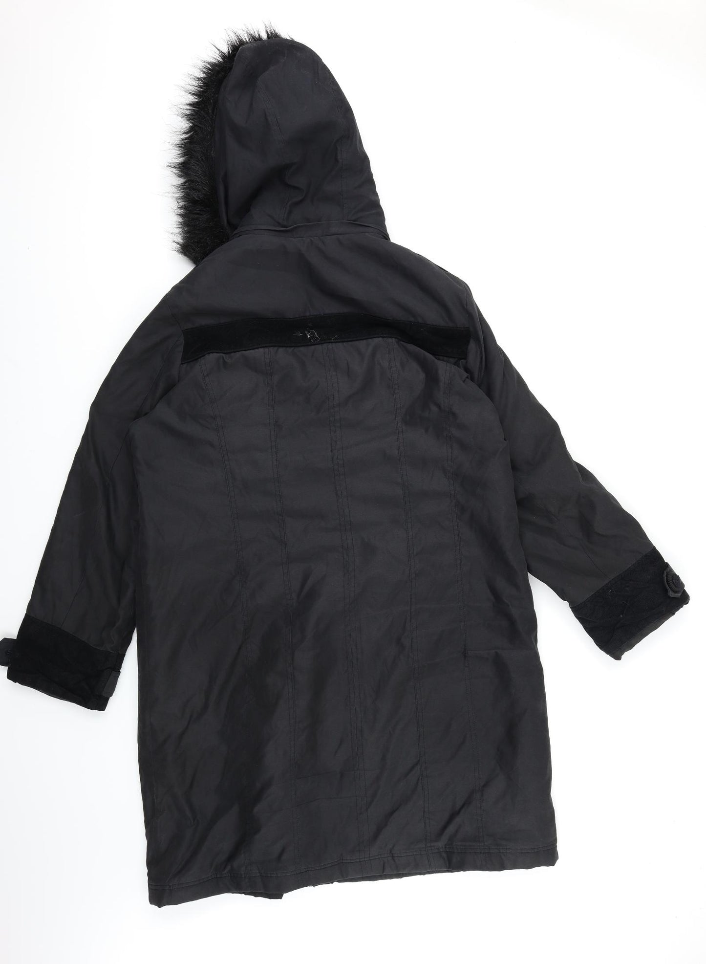 Per Una Womens Black   Parka Coat Size L