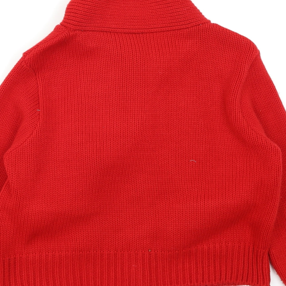 George Womens Red   Cardigan Jumper Size 18  - Attached Scarf