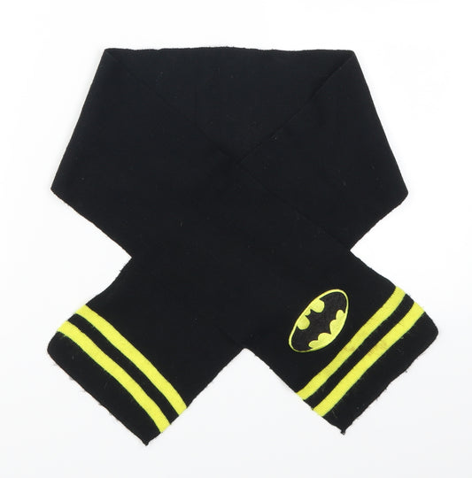 Batman Boys Black Striped  Rectangle Scarf Scarf One Size