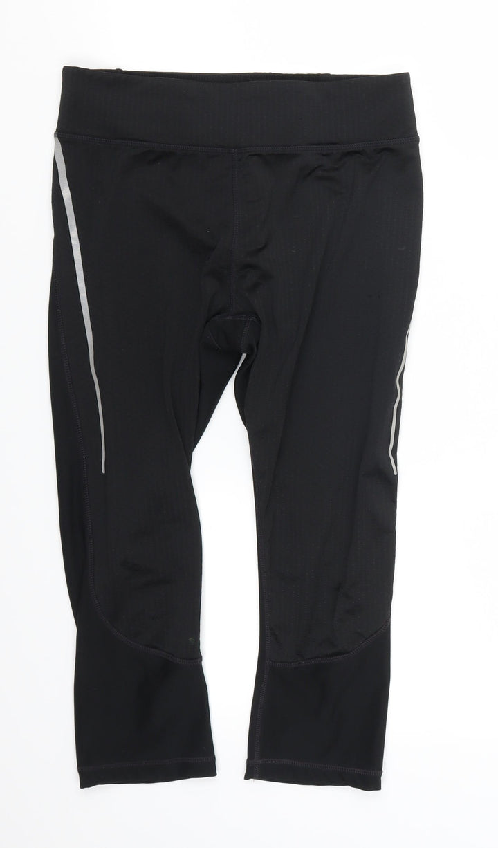 Athletic Works Womens Black Cropped Leggings Size 8 L18 in