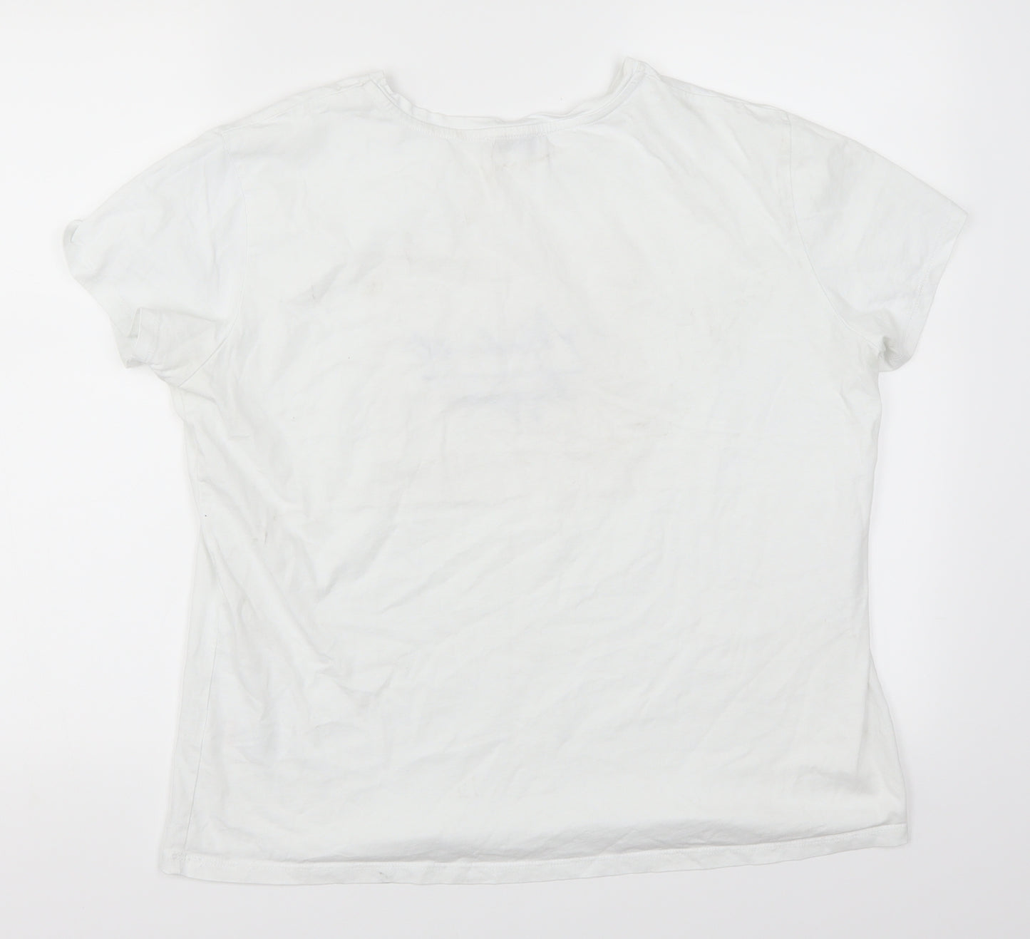 Papaya Womens White   Basic T-Shirt Size 16  - Make it Happen