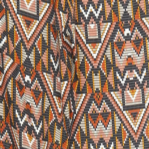 H&M Womens Orange Geometric  Trousers  Size 8 L27 in