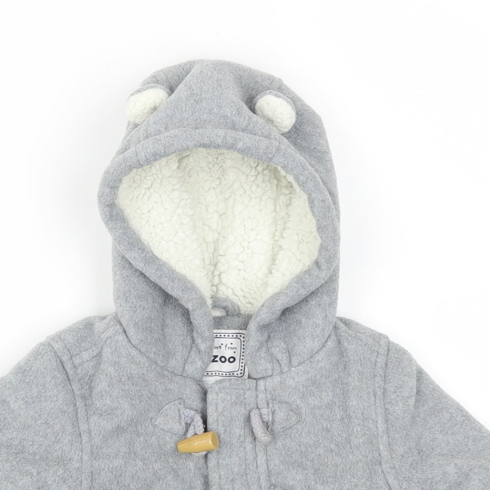 Blue Zoo Baby Grey   Jacket  Size 3-6 Months  - Bear Pockets