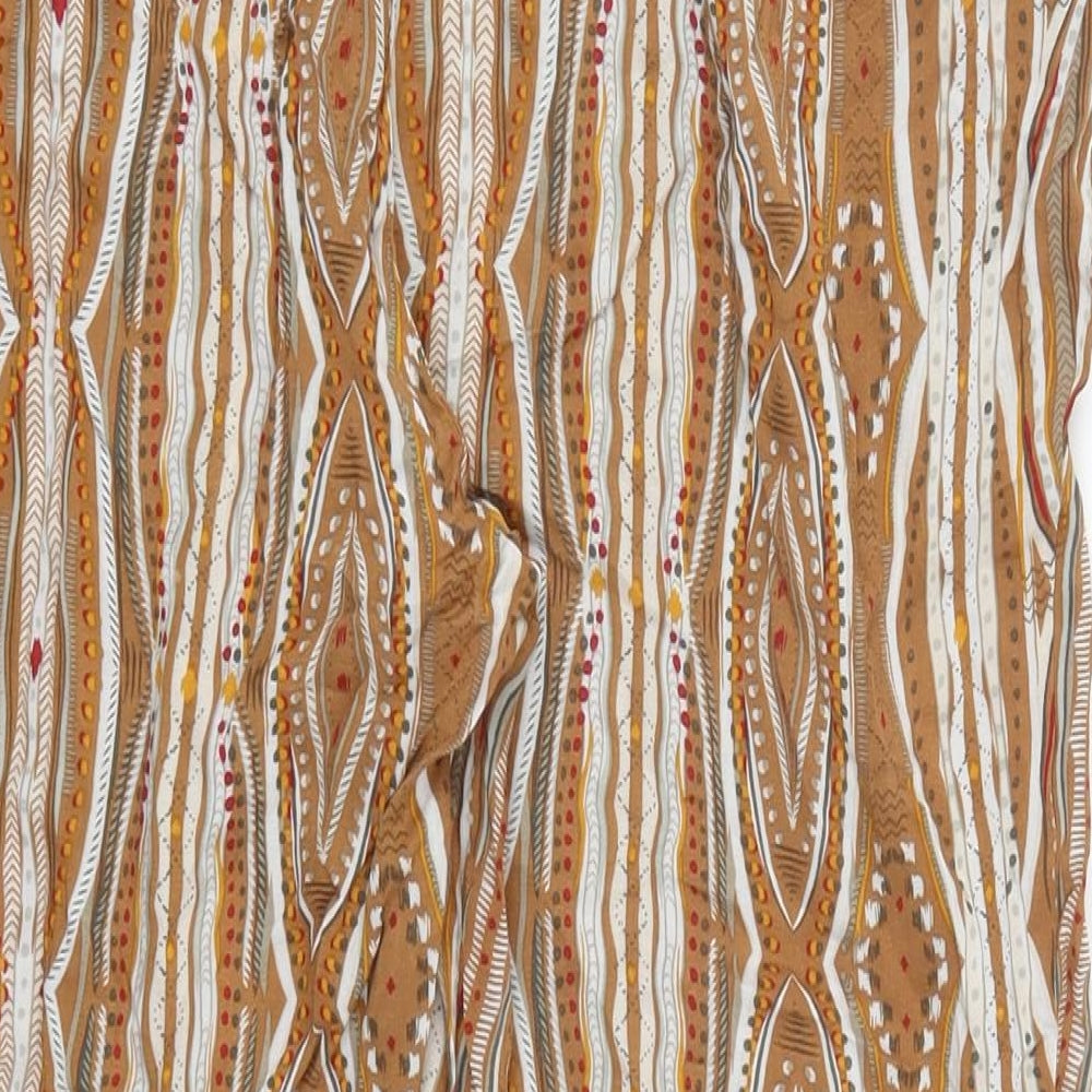 ESMARA Womens Brown Geometric  Trousers  Size 12 L25 in