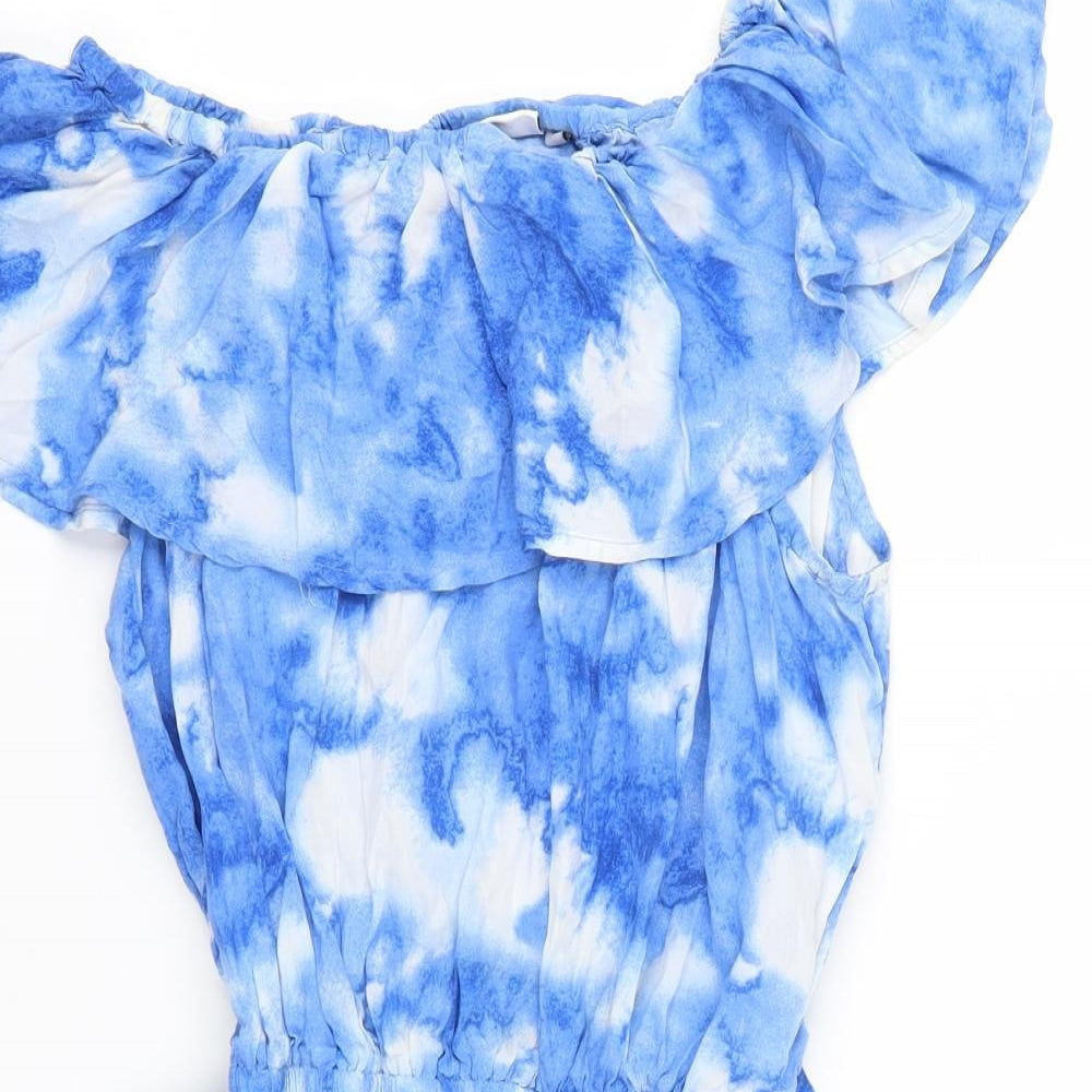 NEXT Womens Blue   Playsuit One-Piece Size 14 L5 in - Tie Dye