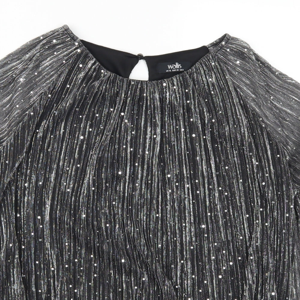 Wallis Womens Silver   Basic Blouse Size 12