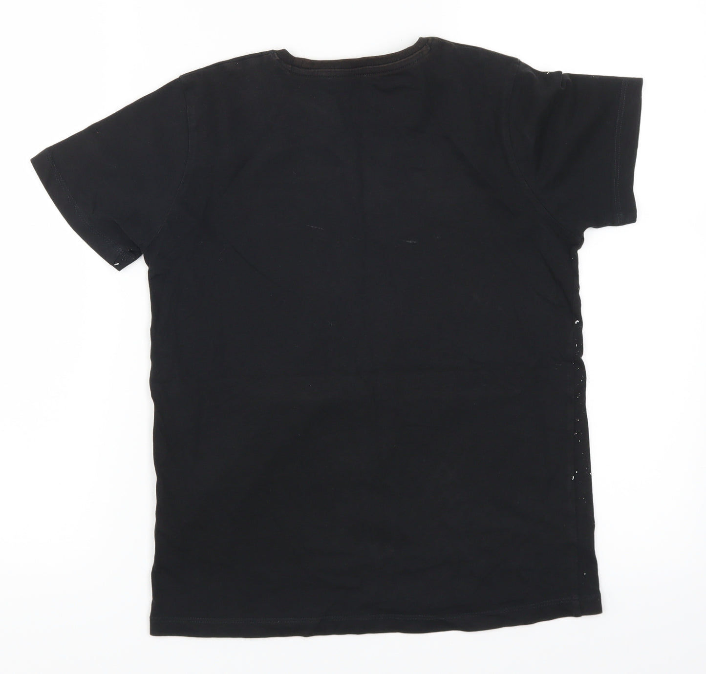 Preworn Boys Black   Basic T-Shirt Size 9-10 Years  - Urban Free Flow NYC