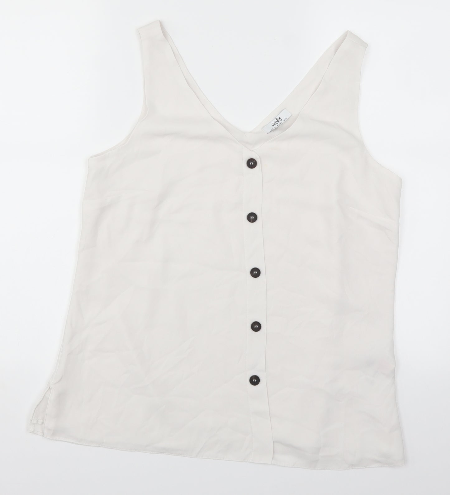 Wallis Womens White   Basic Tank Size 12