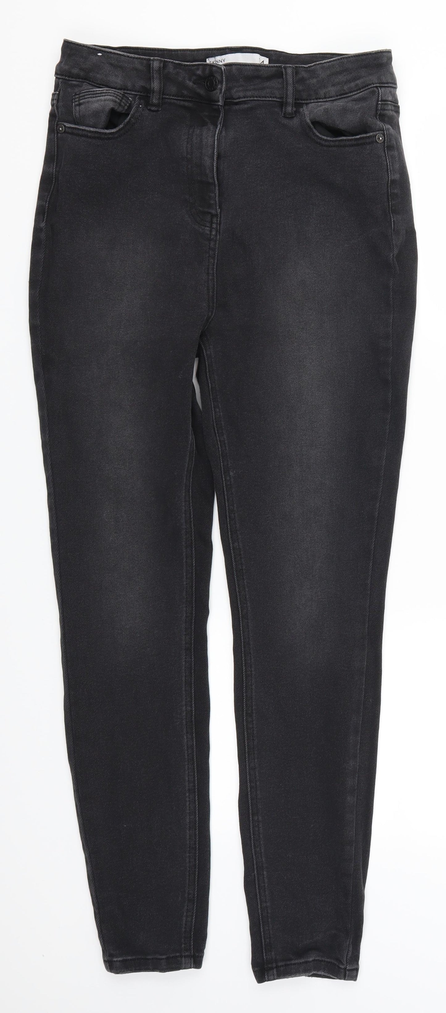 NEXT Womens Grey  Denim Skinny Jeans Size 14 L27 in