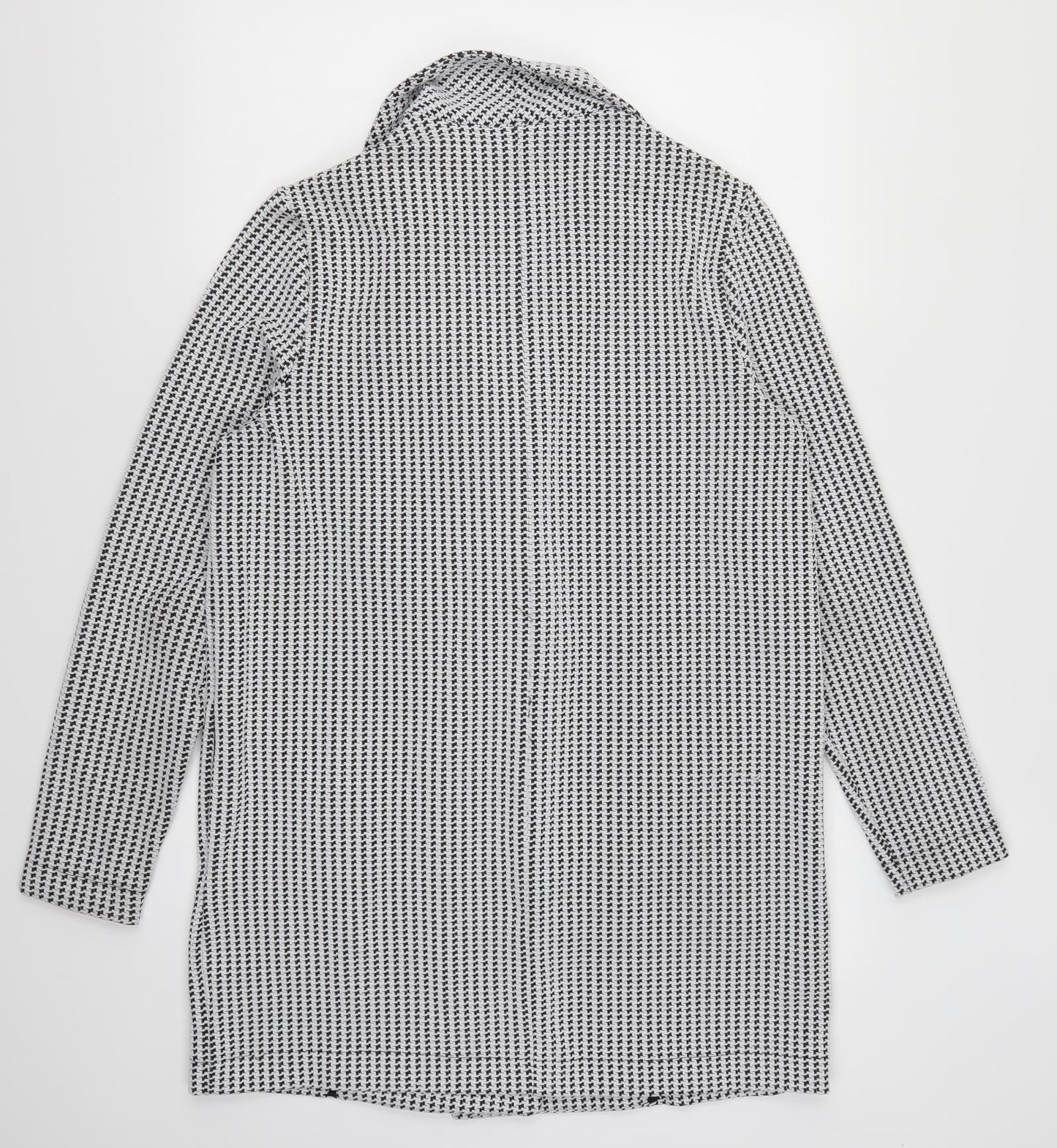 NEXT Womens Grey Geometric  Overcoat Coat Size 14