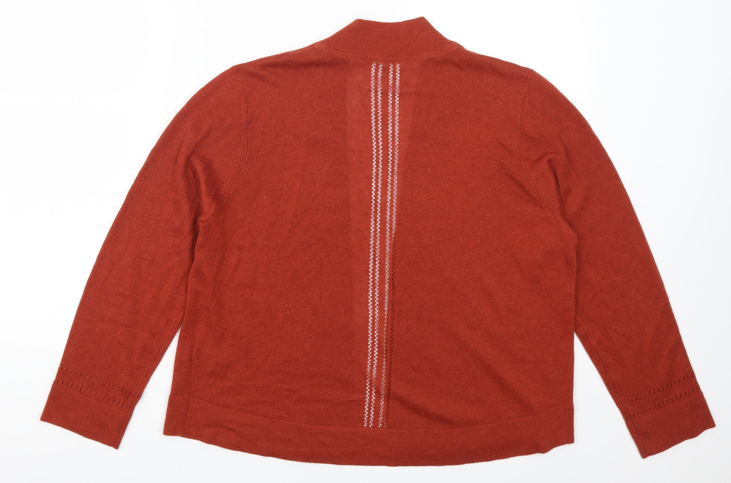 TU Womens Red   Cardigan Jumper Size 14  - Rust Coloured