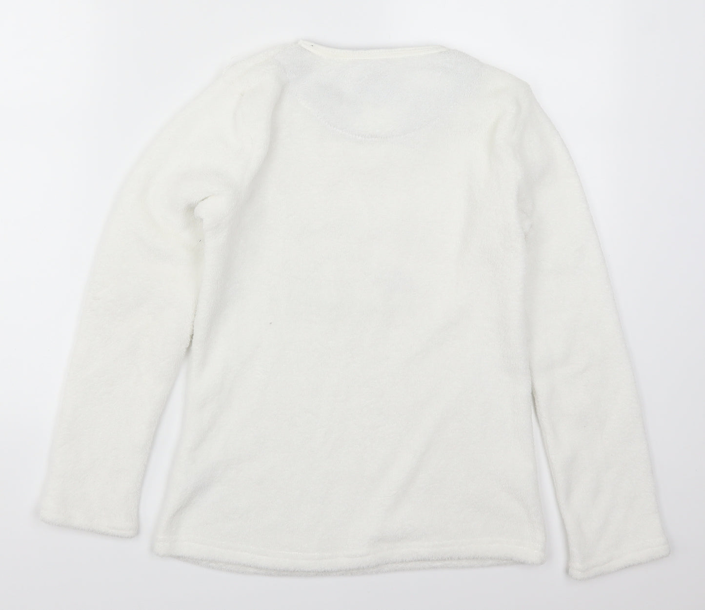 Primark Girls White Solid  Top Pyjama Top Size 10-11 Years  - Bearly Awake
