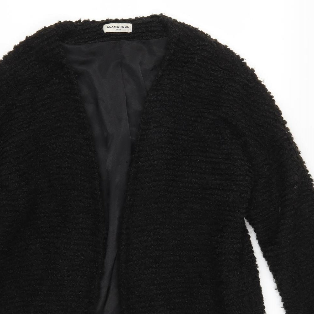 Glamorous Womens Black   Jacket Coat Size L