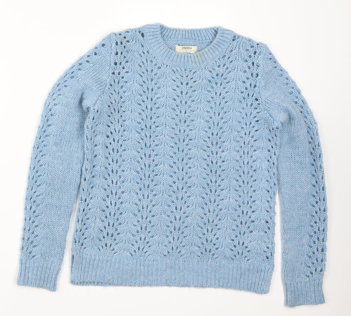 Papaya Womens Blue  Knit Pullover Jumper Size S