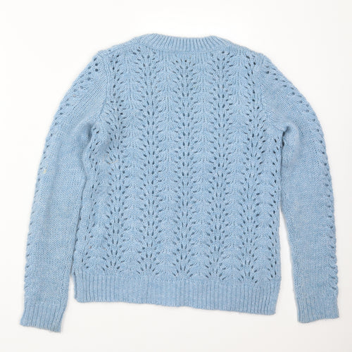 Papaya Womens Blue  Knit Pullover Jumper Size S