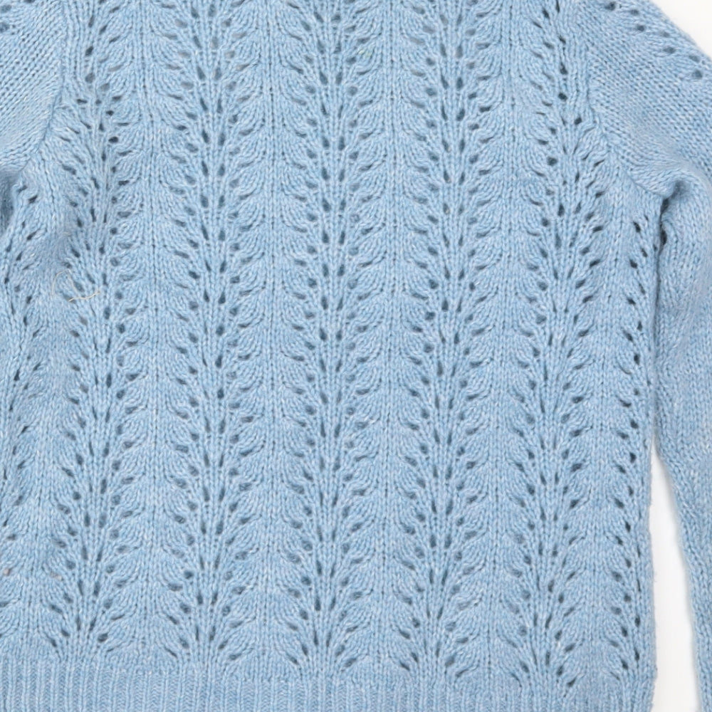 Papaya Womens Blue  Knit Pullover Jumper Size S