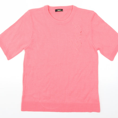 Journey Womens Pink   Pullover Jumper Size S  - Pink Flowers