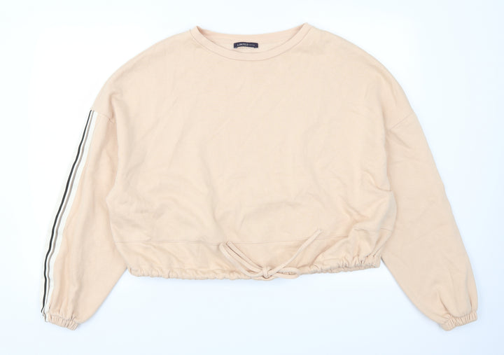 Marks and Spencer Womens Beige Striped  Pullover Sweatshirt Size 12