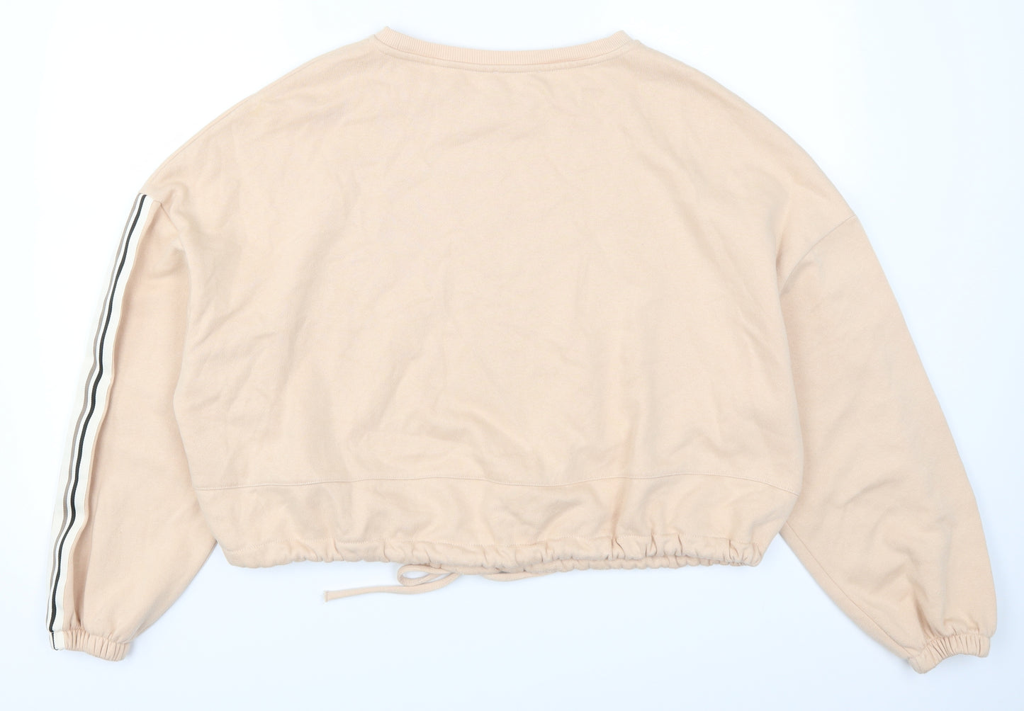 Marks and Spencer Womens Beige Striped  Pullover Sweatshirt Size 12