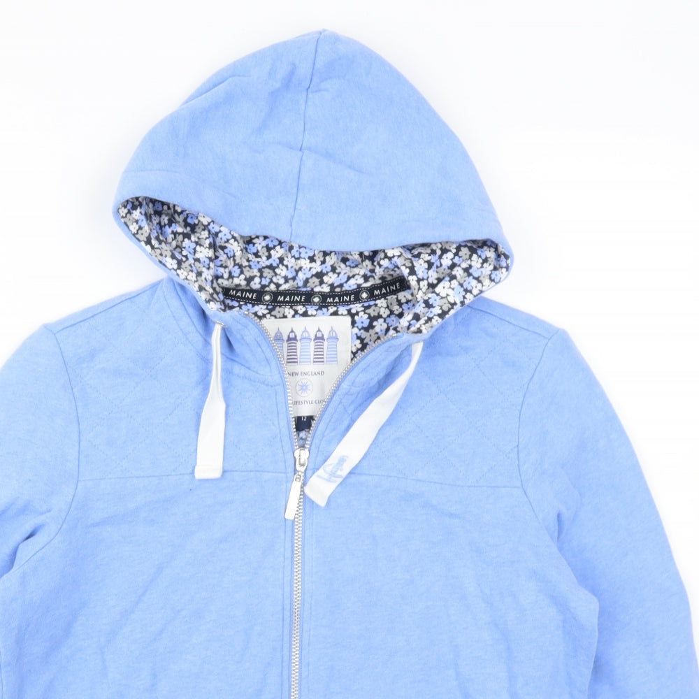 Maine Womens Blue   Full Zip Hoodie Size 12