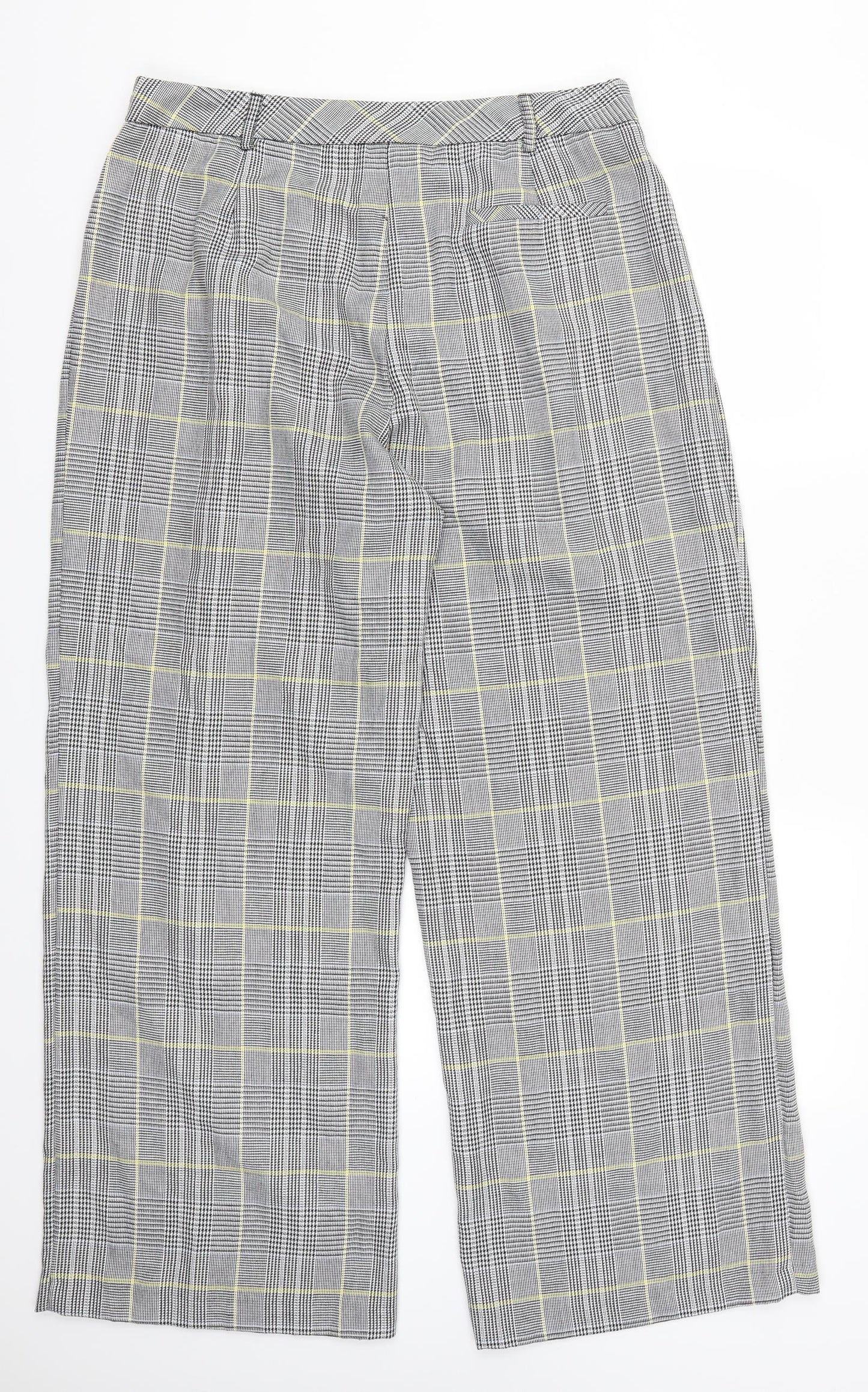 Primark Womens Grey Houndstooth  Trousers  Size 16 L30 in