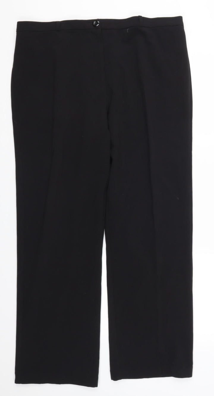 Debenhams Womens Black Trousers Size 16 L28 in