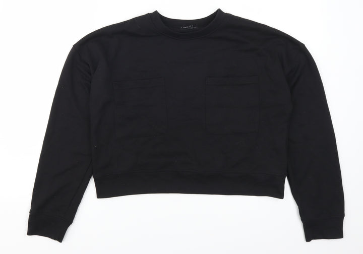 I SAW IT FIRST Womens Black   Pullover Sweatshirt Size S