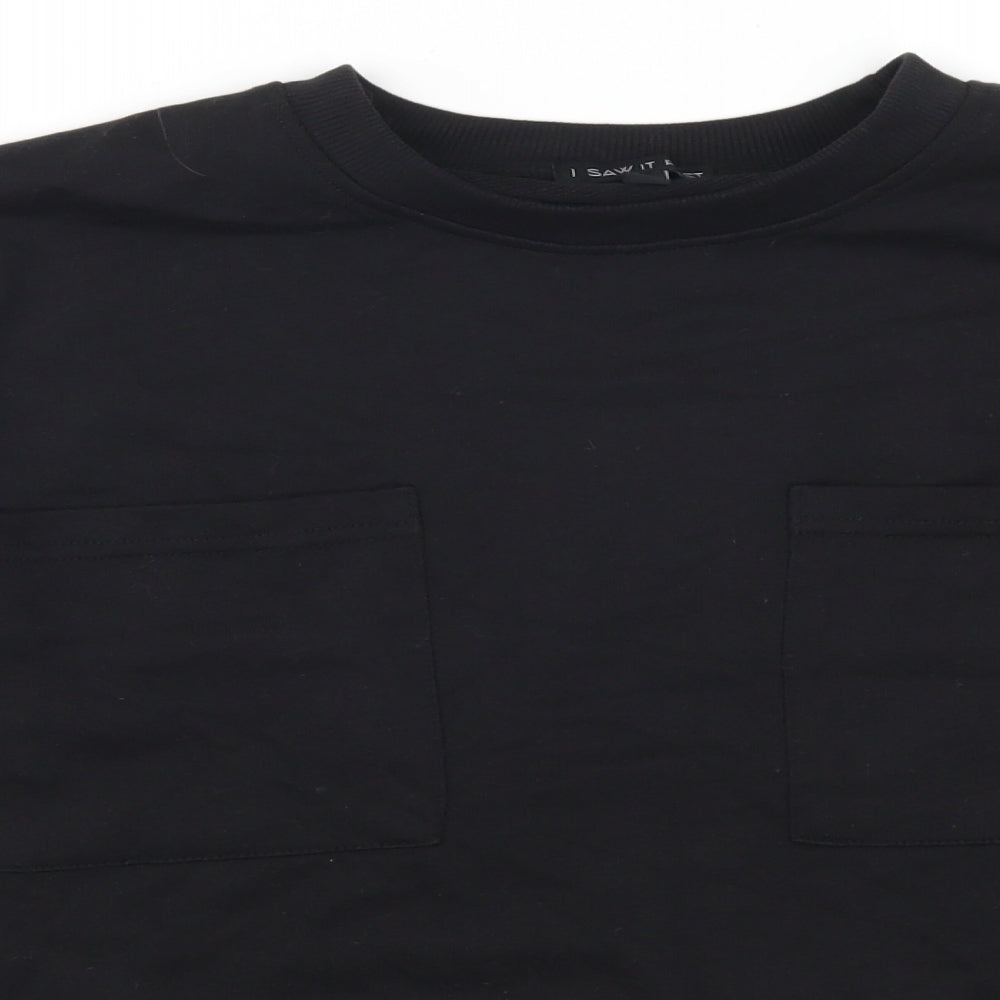 I SAW IT FIRST Womens Black   Pullover Sweatshirt Size S