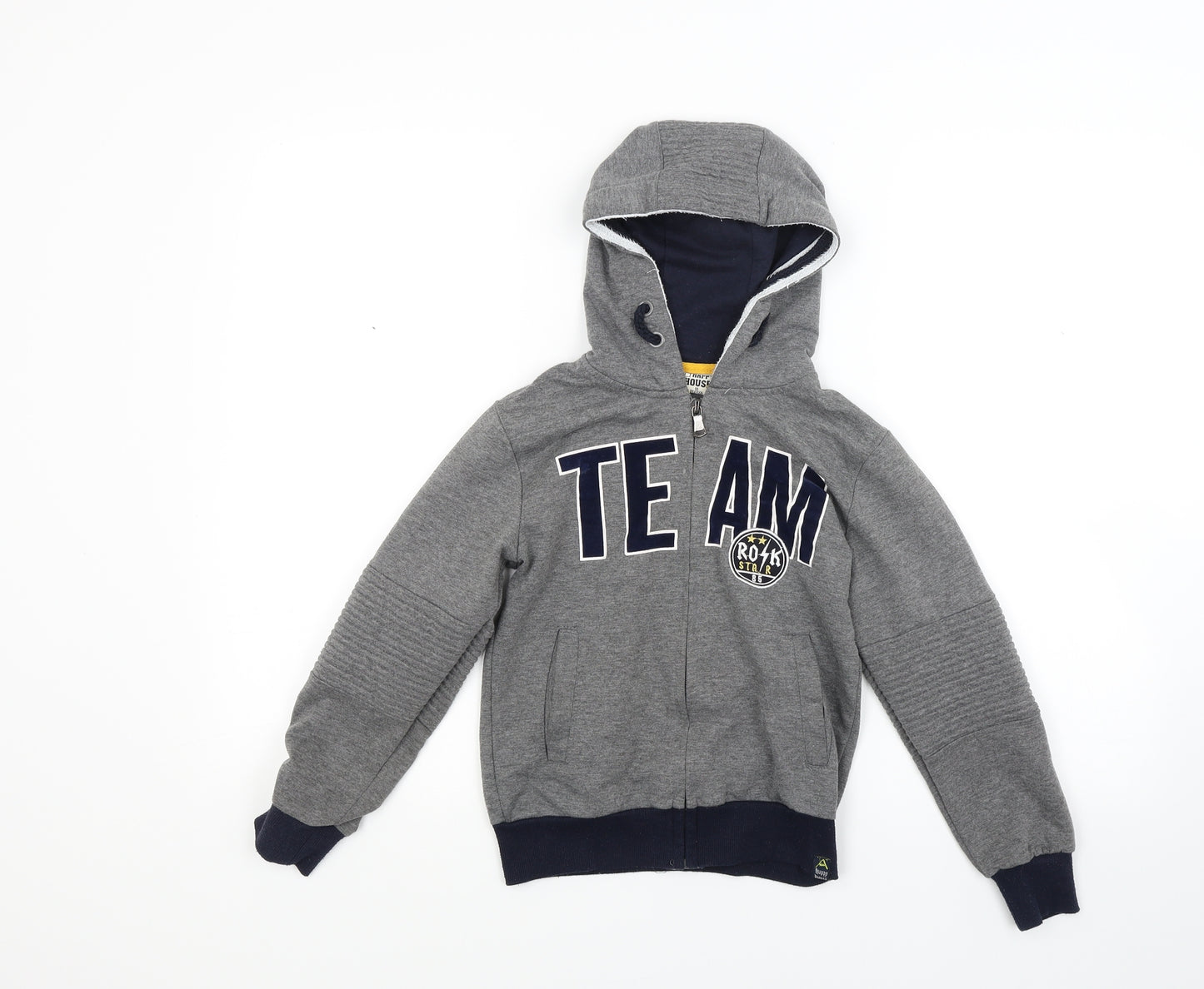 Happy house Boys Grey  Jacquard Full Zip Hoodie Size 10 Years
